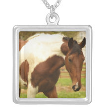 Roaming Paint Horse Necklace