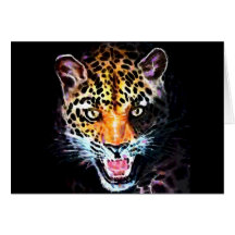 Roaring Leopard Card