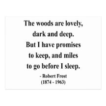 Robert Frost Quote 2a Post Card