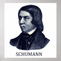 Robert Schumann, blue Posters