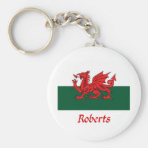 Roberts Welsh Flag Key Chains