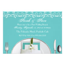 Robin Egg Blue Post Wedding Brunch Invites