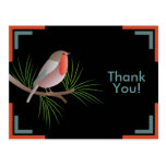 Robin Redbreast Thank You Postcard