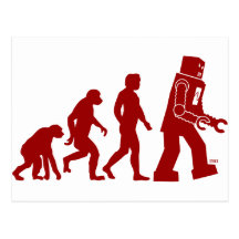 Robot Evolution - from man into robots Postcards