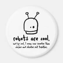 robots are cool1 refrigerator magnets