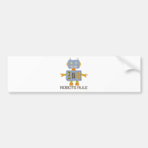 Robots Rule Bumper Sticker