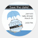 Rock a Bye Baby Shower Save the Date Sticker