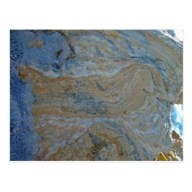 Rock fossils pattern postcard