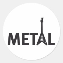 rock guitars runde aufkleber