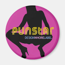 Rock=Life 'Punstar' Designwhore Label Magnet