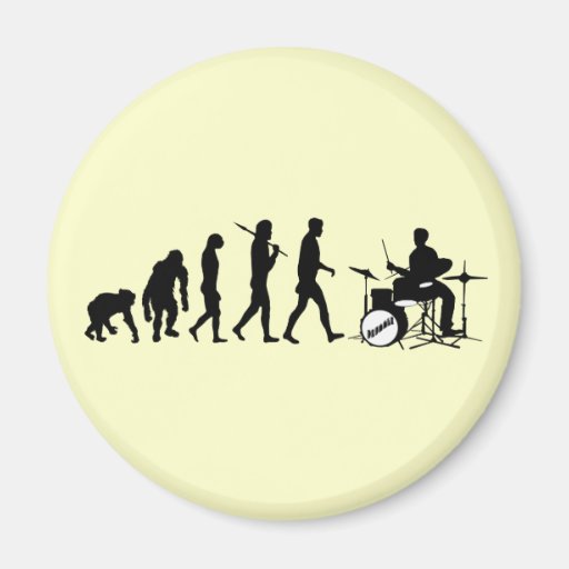 Rock Music Drummer and Jazz Dubstep Drums Fridge Magnets