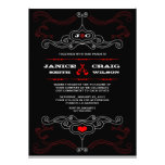 Rock n Roll Wedding Poster (Black / Red) Personalized Invitations