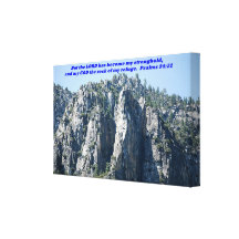 Rock of my Refuge Stretched Canvas Print