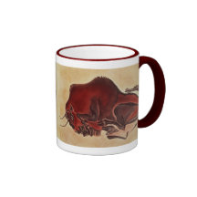 Rock painting of a bison, late Magdalenian Mug