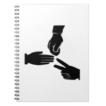 Rock Paper Scissors Spiral Note Book