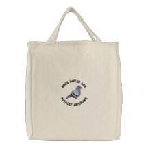 Rock Pigeon Embroidery Bags