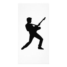 Rock star guitar personalized photo card