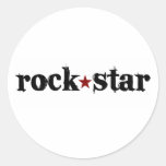 Rock Star Round Sticker
