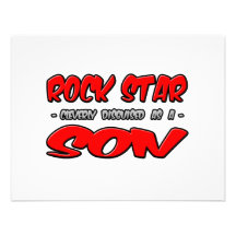 Rock Star...Son Personalised Invites