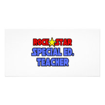 Rock Star Special Ed. Teacher Personalized Photo Card