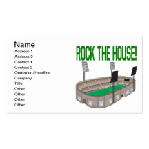 Rock The House Business Card Template