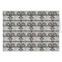 Rock Tiles With Bows Greeting Card