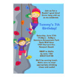 Rock Wall Climbing Birthday Party Invitation