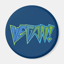 Rocker Blue Vegan Fridge Magnet
