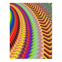 Rocket Man Firework Fractal Post Cards
