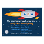 Rocket Ship Birthday Party Invitation