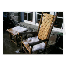 Rocking Chair Crater Lake Lodge Greeting Card