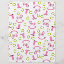 Rocking Horse Girl Dual-Sided Scrapbook Paper 2 Full Color Flyer