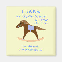Rocking Horse It's A Boy Magnets