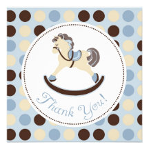 Rocking Horse TY Square 2 Custom Invitation
