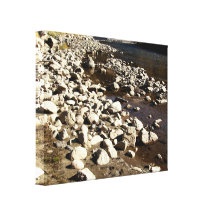 Rocks And Water Stretched Canvas Print