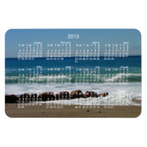 Rocks at the Beach; 2013 Calendar Magnets