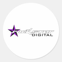 Rockstar Digital Merchandise Round Stickers