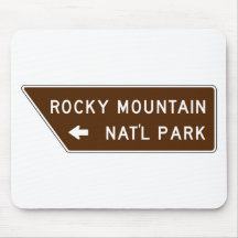 Rocky Mountain National Park Street Sign Mouse Pads