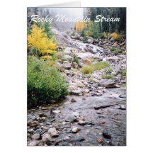 Rocky Mountain Stream Greeting Cards