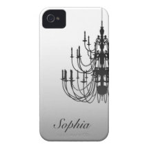 Rococo Chadelier (Grey) iPhone 4/4S Case iPhone 4 Case-Mate Case