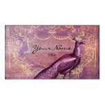 Rococo Peacock in Purple Business Cards