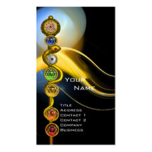 ROD OF ASCLEPIUS WITH 7 CHAKRAS ,SPIRITUAL ENERGY BUSINESS CARDS