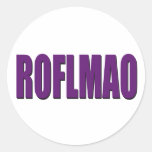 ROFLMAO purple Round Stickers