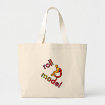 Roll Model - Disability Tees - in bright colours Tote Bag