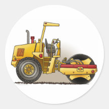 Roller Construction Sticker