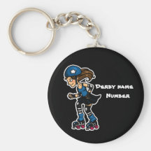 Roller Derby Jammer Customisable Keychains