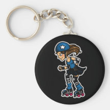 Roller Derby Jammer Key Chain