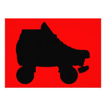 roller skate sillouette custom announcements