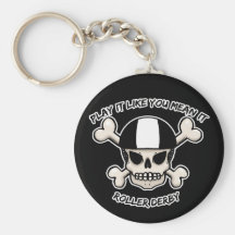 Rollerderby play it like you mean it keychain