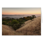 Rolling California hillside at sunset Cards